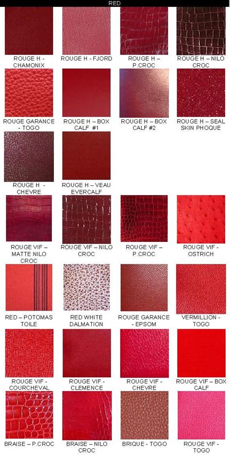 hermes rouge grenat color code|hermes leather color chart.